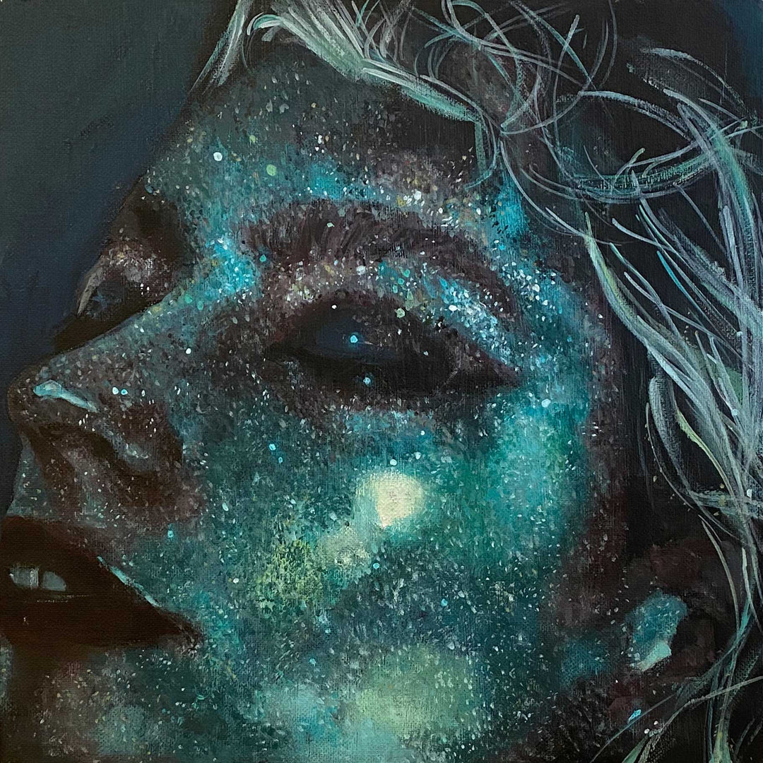Teal Supernova' Original Painting by Marcus Campbell