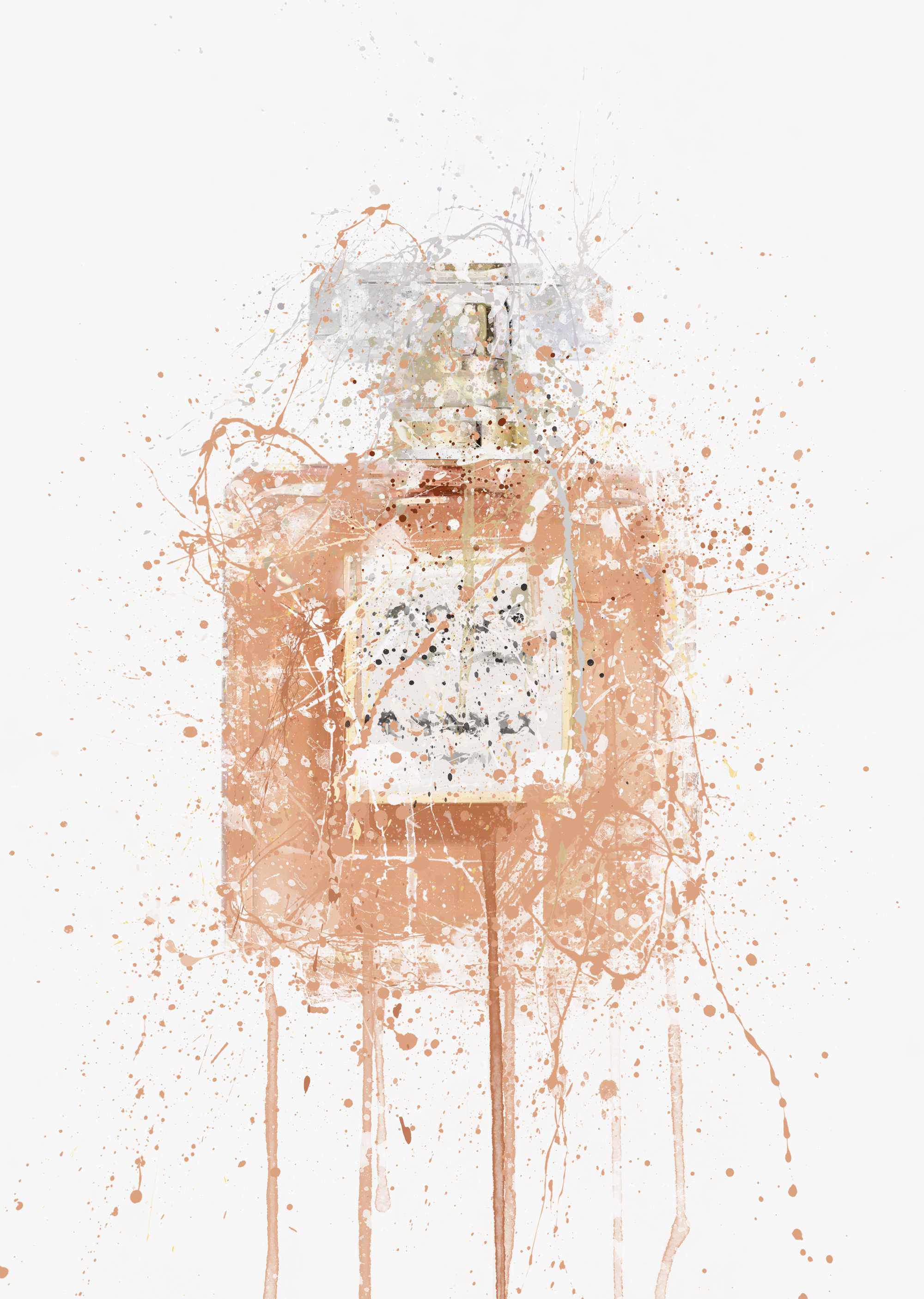 Fragrance Bottle Wall Art Print 'Blush' - Main Image