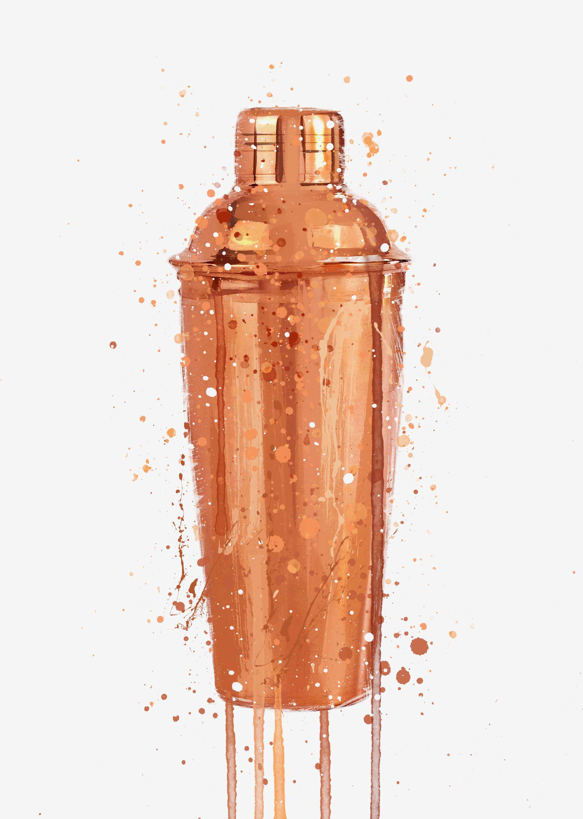 Cocktail Shaker Wall Art Print (Copper) – WE LOVE PRINTS