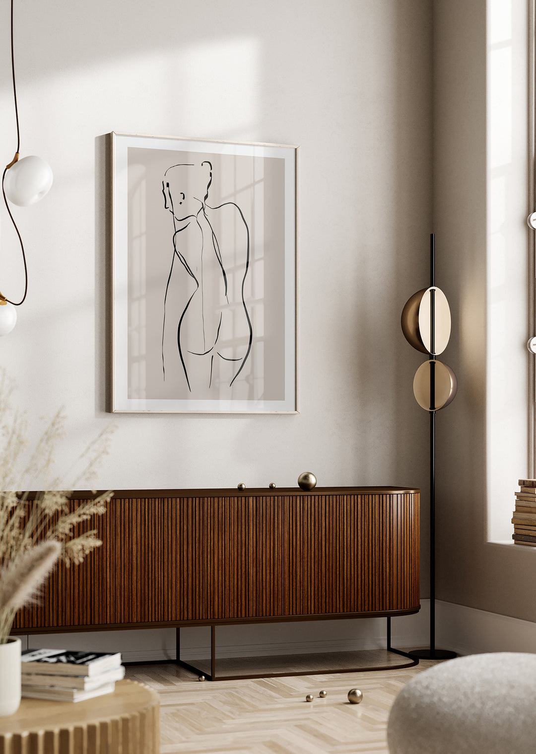 Female Nude Line Art Abstract Wall Art Print (7)
