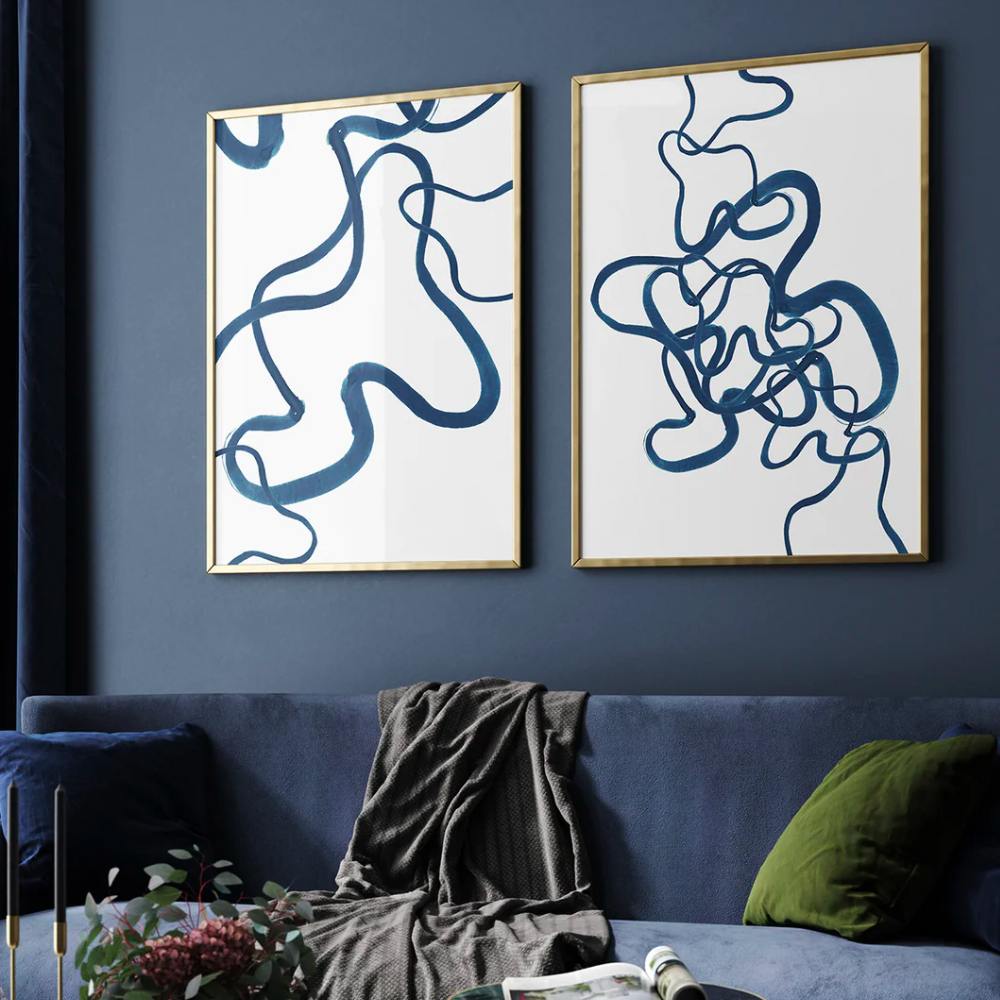 Interior Colour Trend 2023: Creating A Sense Of Calm With Deep Blue Wall Art Prints