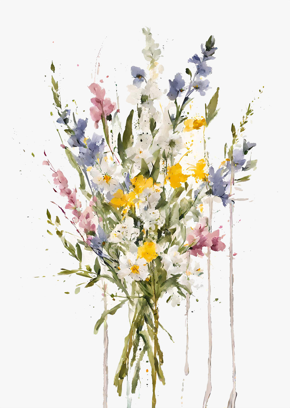 Spring Floral Explosion Wall Art Print