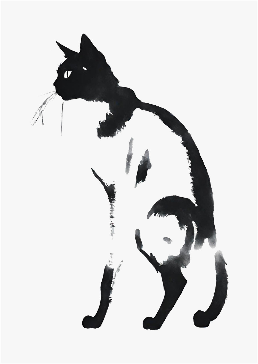 Noir Cat Wall Art Print