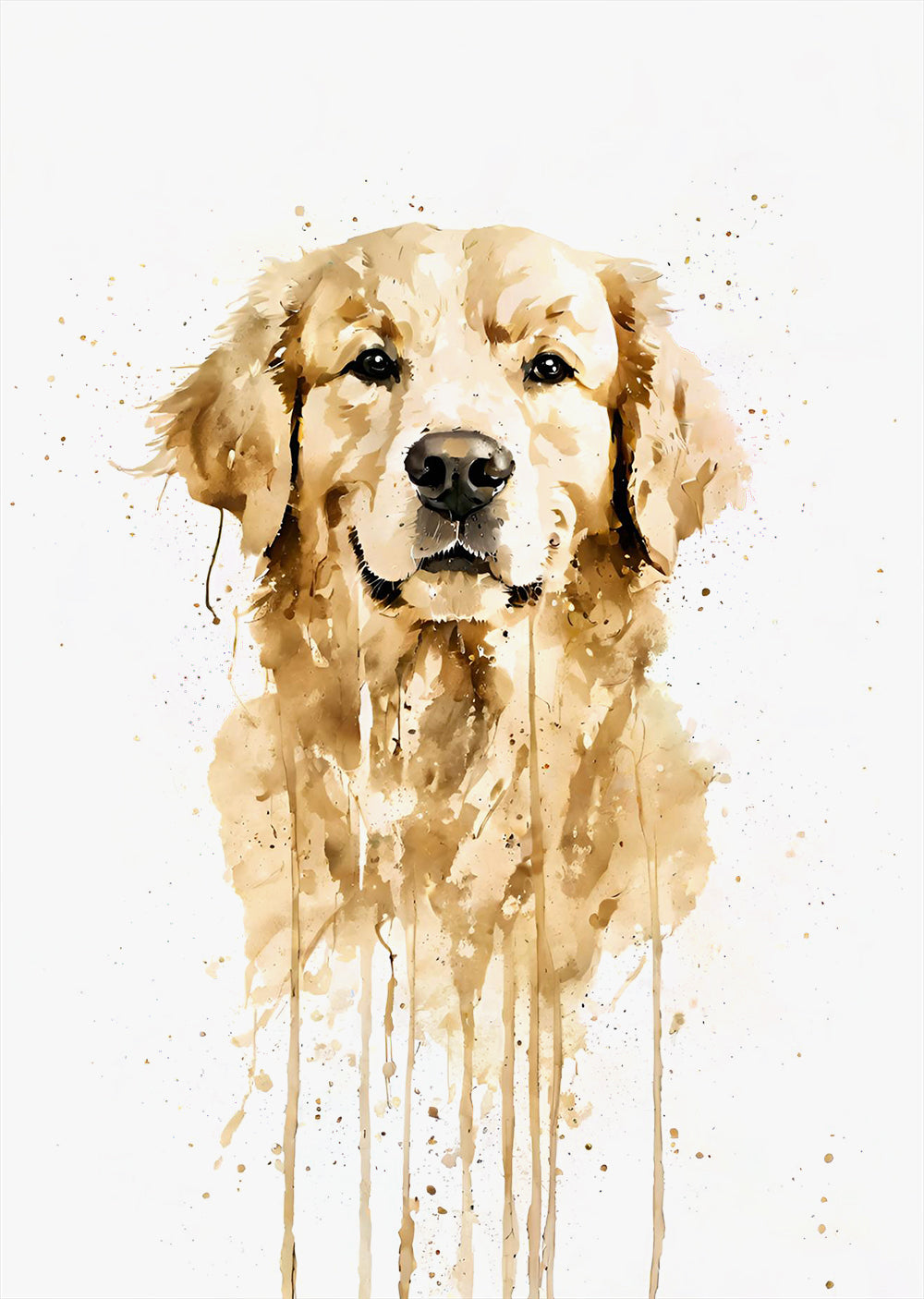 Labrador/Golden Retriever Dog Wall Art Print