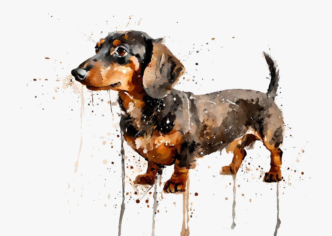 Dachshund Dog Wall Art Print (Horizontal)
