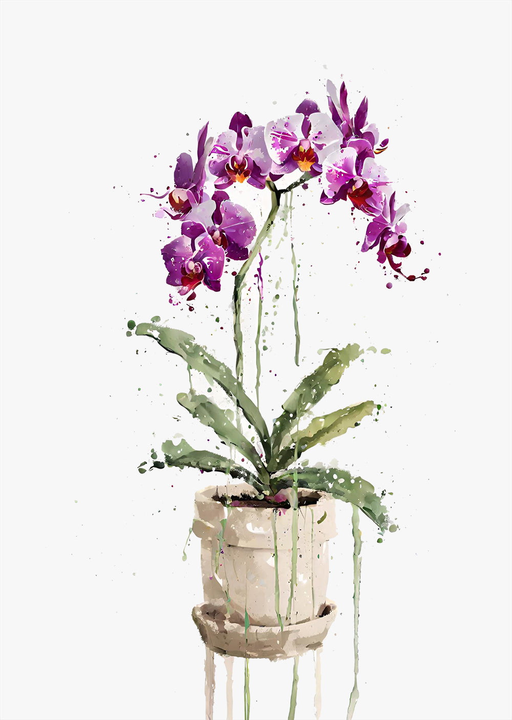 Purple Orchid Wall Art Print