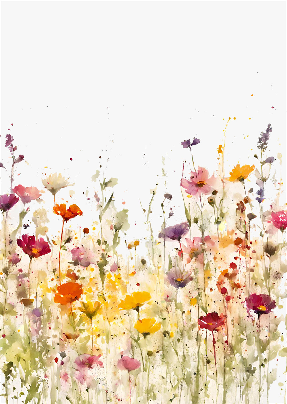 Wildflower Bouquet Wall Art Print
