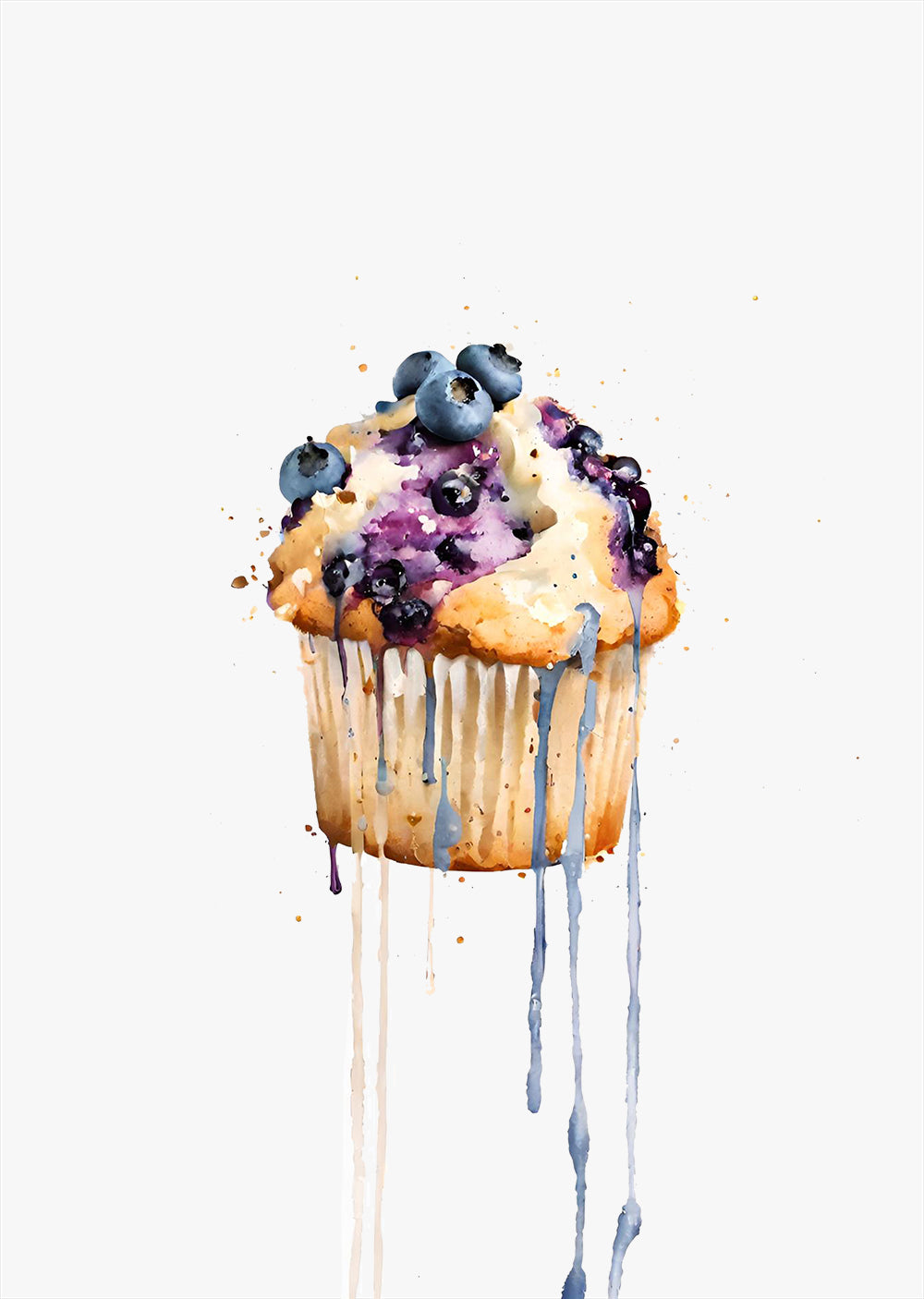 Blueberry Muffin Wall Art Print