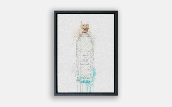 Premium Canvas Wall Art Print Gin Bottle 'Hebridean Hue'-We Love Prints