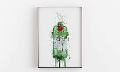 Gin Bottle Wall Art Print 'Emerald'-We Love Prints