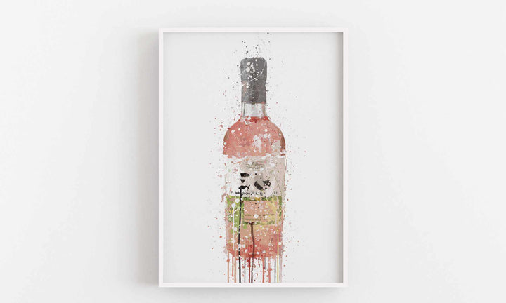 Gin Bottle Wall Art Print 'Soft Pink'-We Love Prints