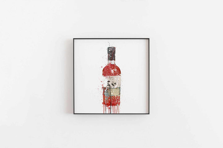 Gin Bottle Wall Art Print 'Berry'-We Love Prints