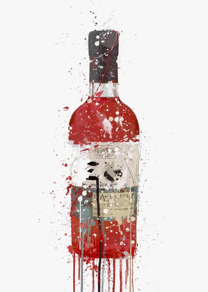 Gin Bottle Wall Art Print 'Berry'-We Love Prints