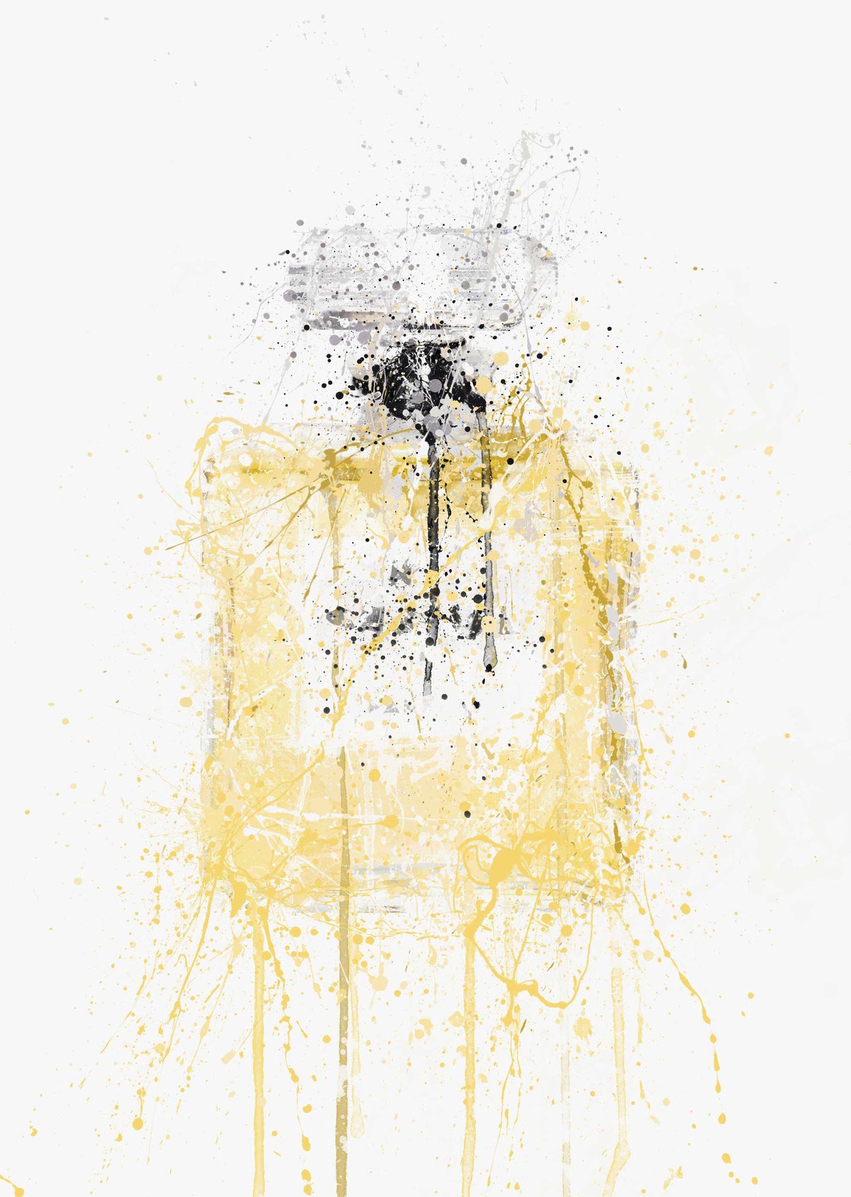 Fragrance Bottle Wall Art Print 'Liquid Gold'