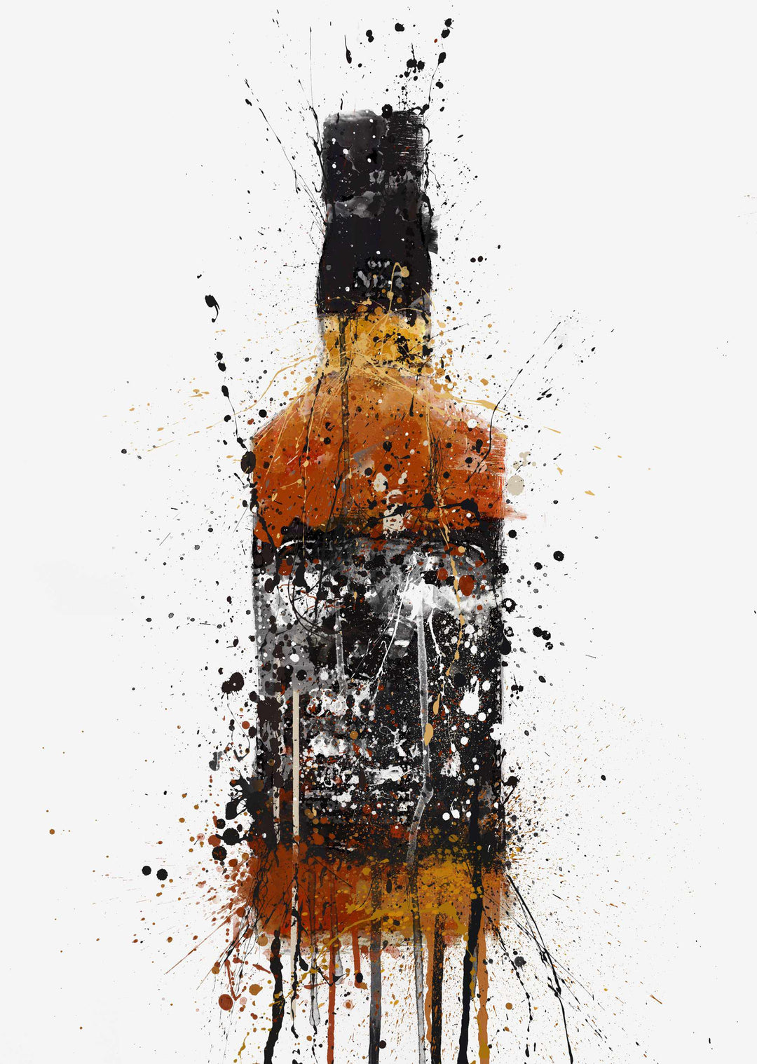 Whiskey Bottle Wall Art Print 'Umber'-We Love Prints