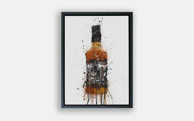 Premium Canvas Wall Art Print Whiskey Bottle 'Umber'-We Love Prints