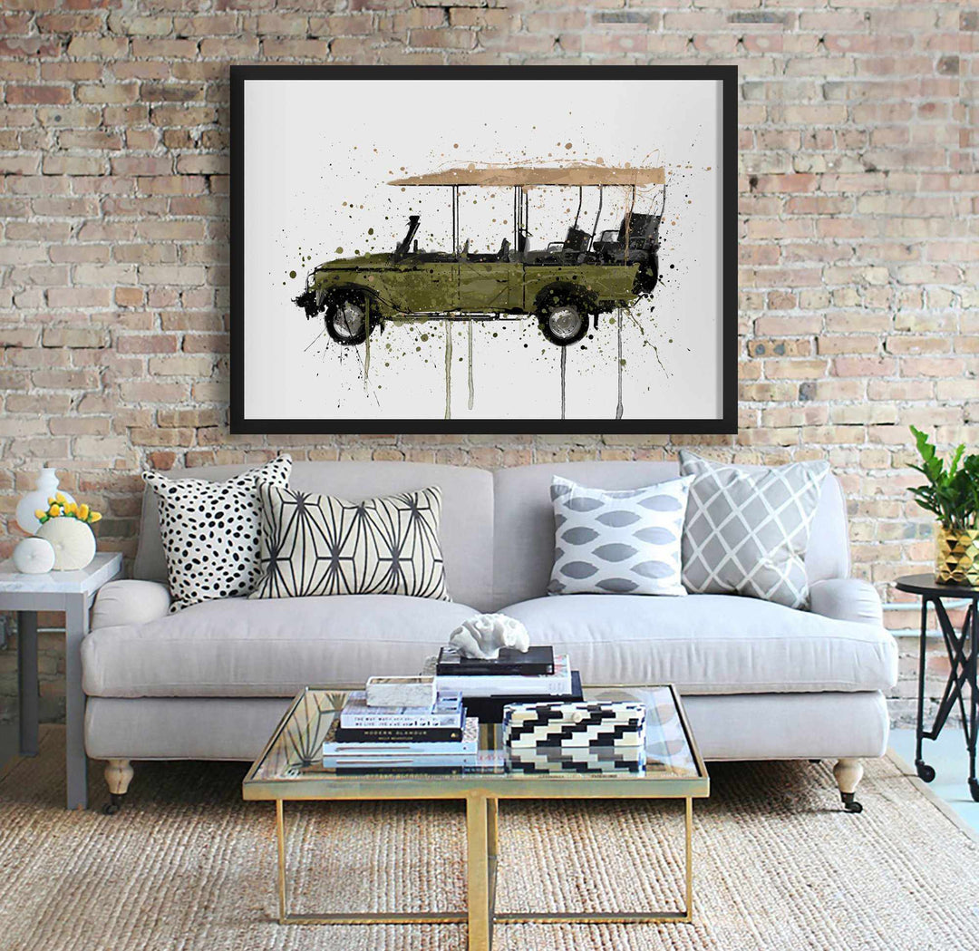 Safari 4 x 4 Fahrzeug Wand Kunstdruck