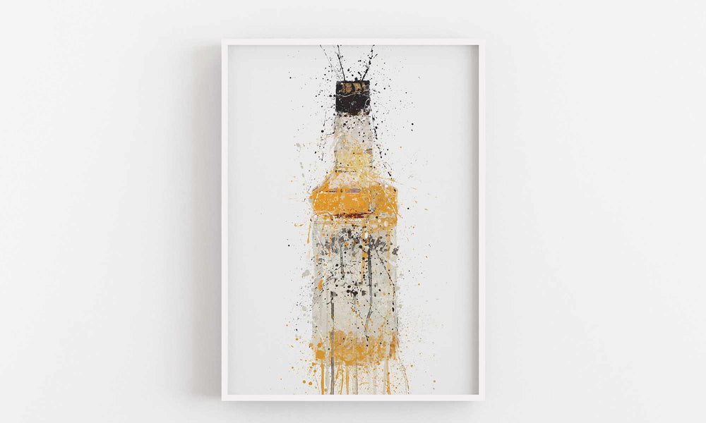 Whiskey Bottle Wall Art Print 'Amber'-We Love Prints