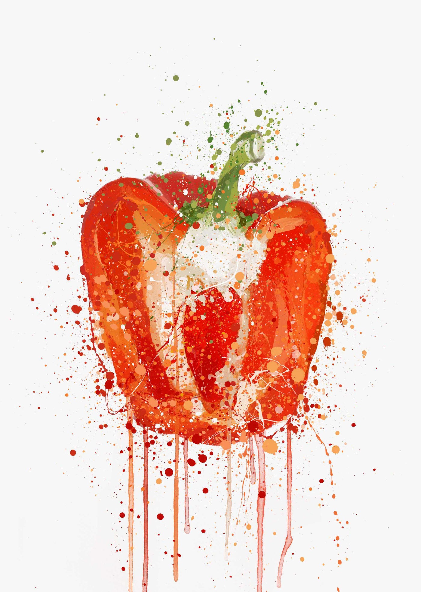 Red Pepper Vegetable Wall Art Print-We Love Prints