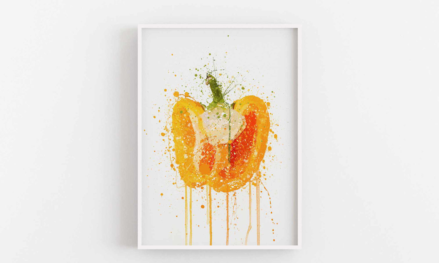 Orange Pepper Vegetable Wall Art Print-We Love Prints
