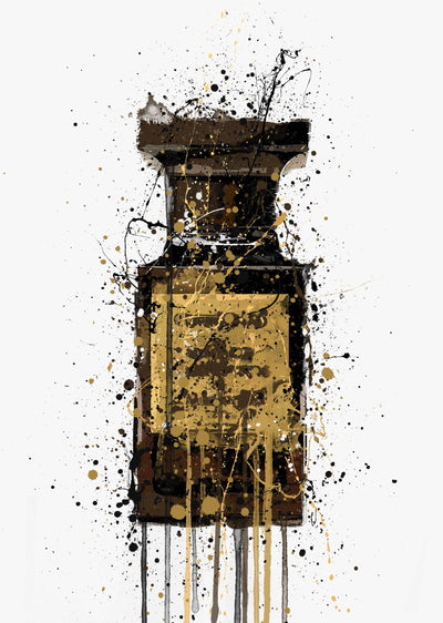 Fragrance Bottle Wall Art Print 'Obsidian'