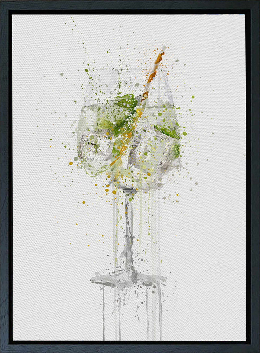 Premium Canvas Wall Art Print Gin and Tonic Goblet Glass-We Love Prints