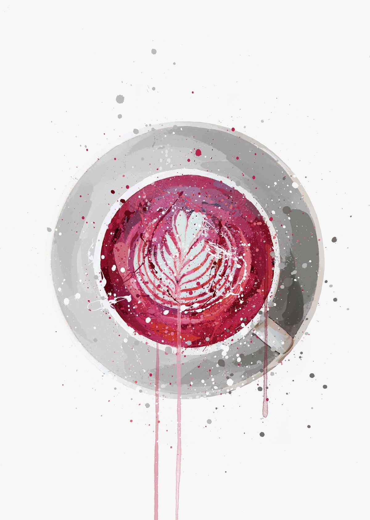 Tee Wandbild 'Rote Bete Latte'