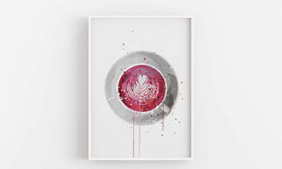 Tea Wall Art Print 'Beetroot Latte'-We Love Prints