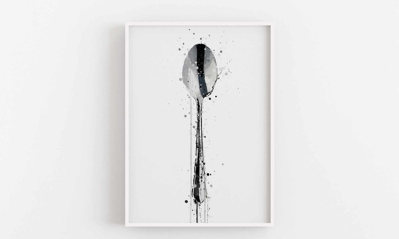 Kitchen Utensil Wall Art Print 'Teaspoon'-We Love Prints