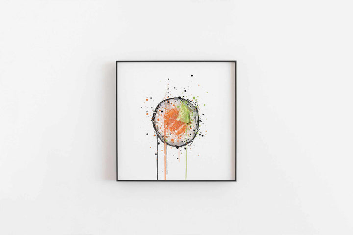 Sushi Wall Art Print 'Tekkamaki Salmon Sushi Roll'-We Love Prints
