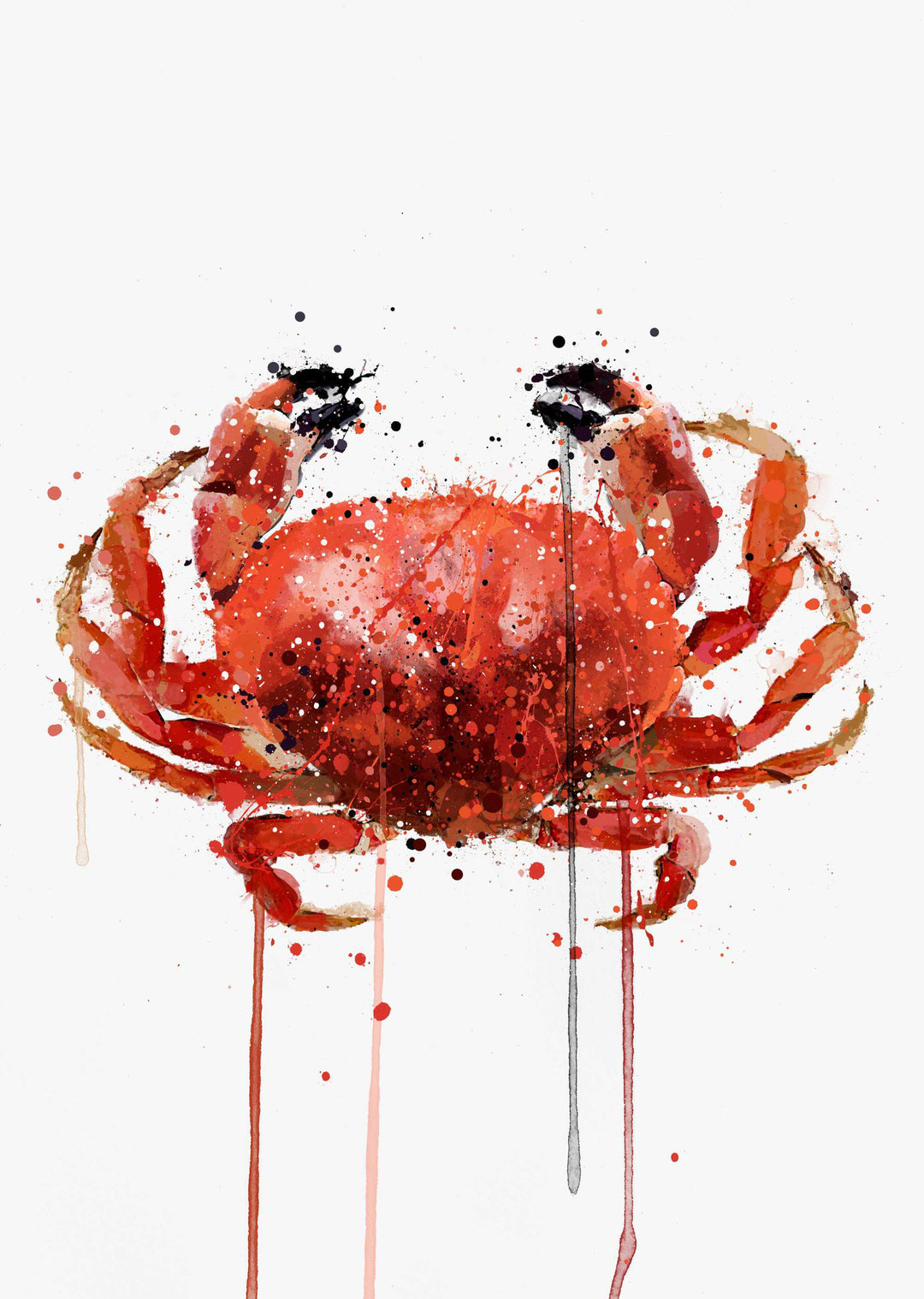 Seafood Wall Art Print 'Red Crab'-We Love Prints