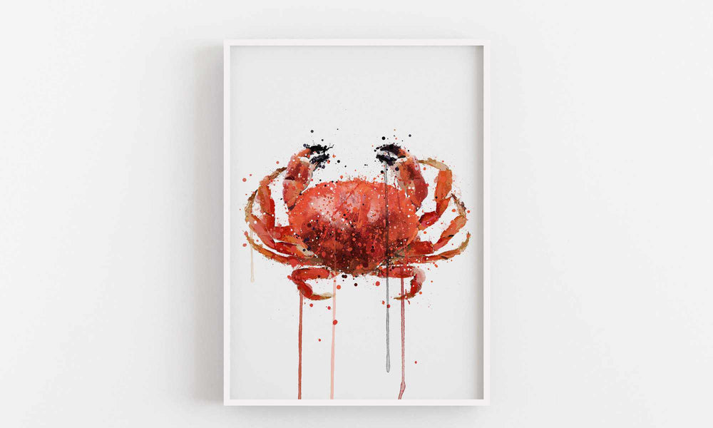 Seafood Wall Art Print 'Red Crab'-We Love Prints
