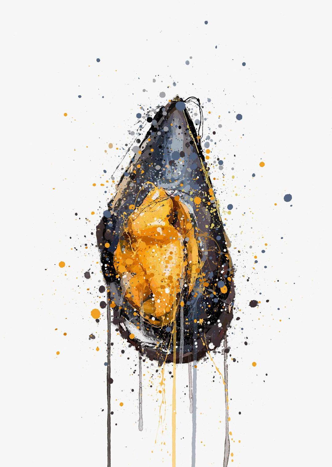 Seafood Wall Art Print 'Mussel'-We Love Prints
