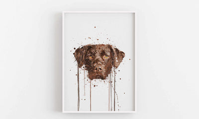 Chocolate Labrador Wall Art Print-We Love Prints