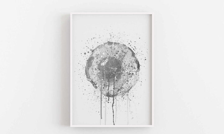 Runny Egg 1 Wall Art Print (Grey Edition)-We Love Prints