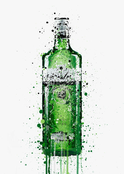 Gin Bottle Wall Art Print 'Leaf Green'-We Love Prints