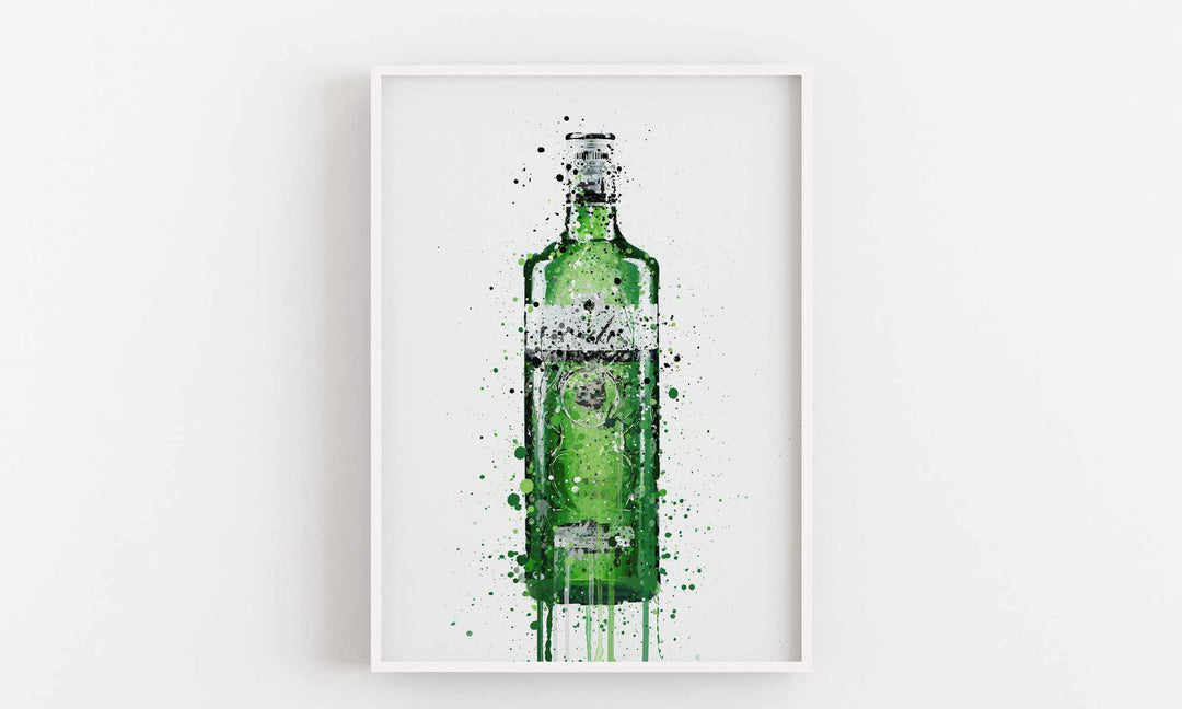 Gin Bottle Wall Art Print 'Leaf Green'-We Love Prints