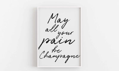 Typographic Wall Art Print 'Champagne'-We Love Prints