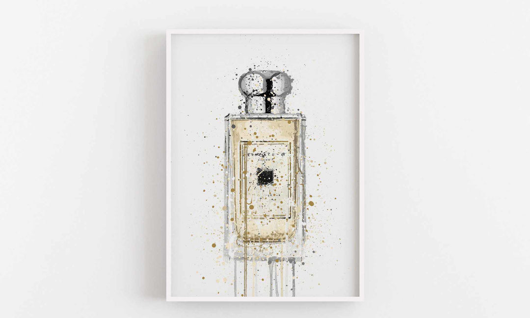 Fragrance Bottle Wall Art Print 'Pale Gold'-We Love Prints