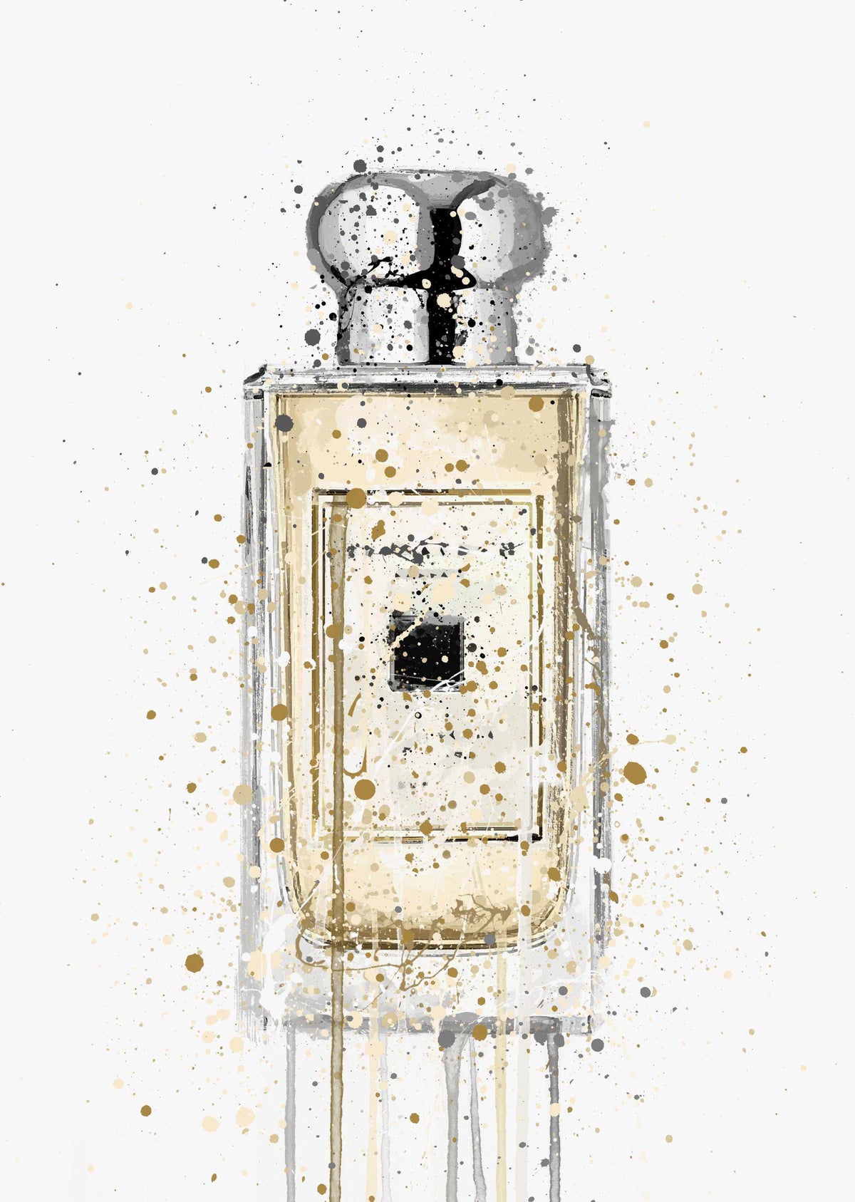 Wandbild Duftflasche 'Pale Gold'