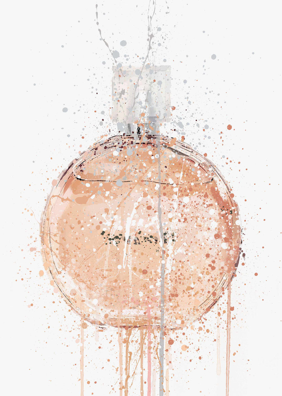 Wandbild Duftflasche 'Peachy'