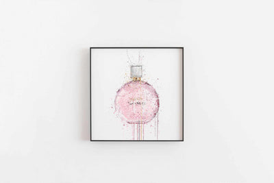 Fragrance Bottle Wall Art Print 'Pastel Pink'-We Love Prints
