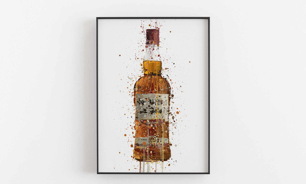 Liquor Bottle Wall Art Print 'Caramel'-We Love Prints