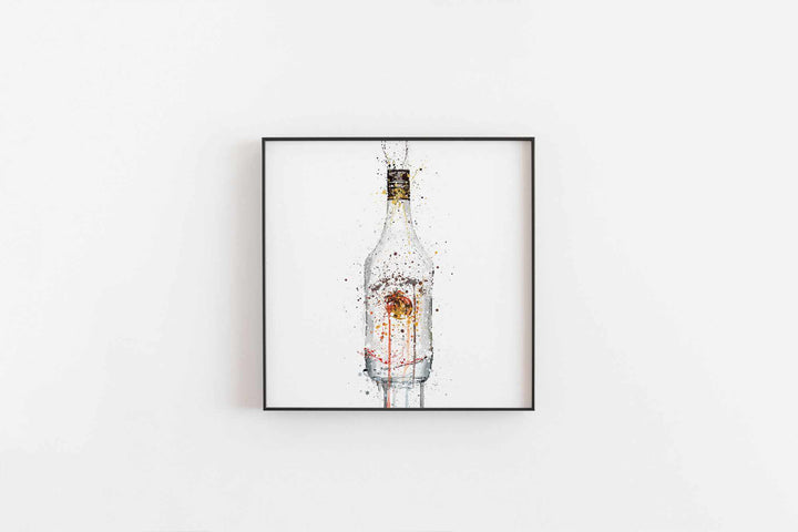 Rum Bottle Wall Art Print 'Coconut'