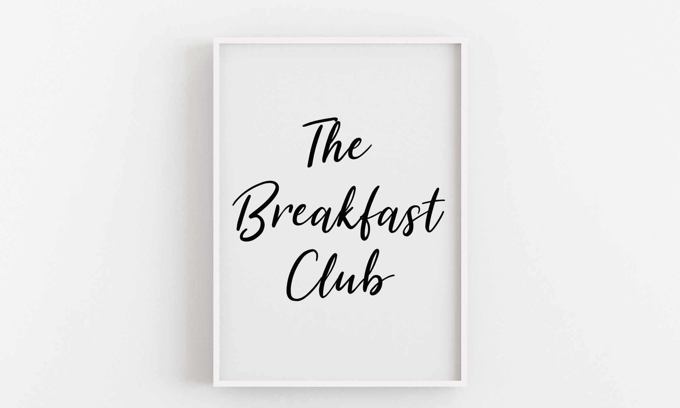Typographic Wall Art Print 'The Breakfast Club'-We Love Prints
