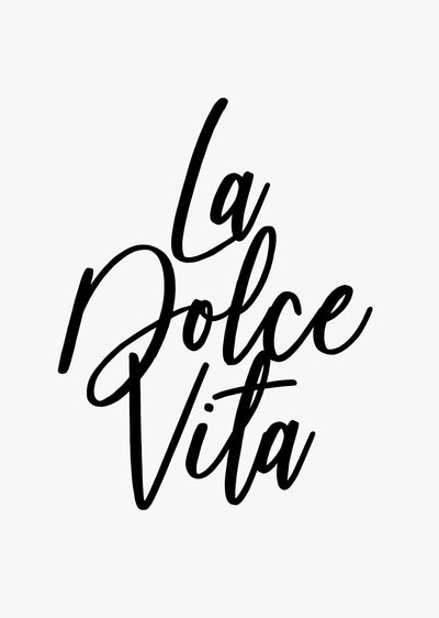 Typographic Wall Art Print 'La Dolce Vita'-We Love Prints