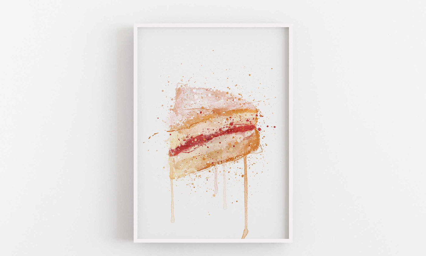 Cake Wall Art Print 'Victoria Sponge'-We Love Prints