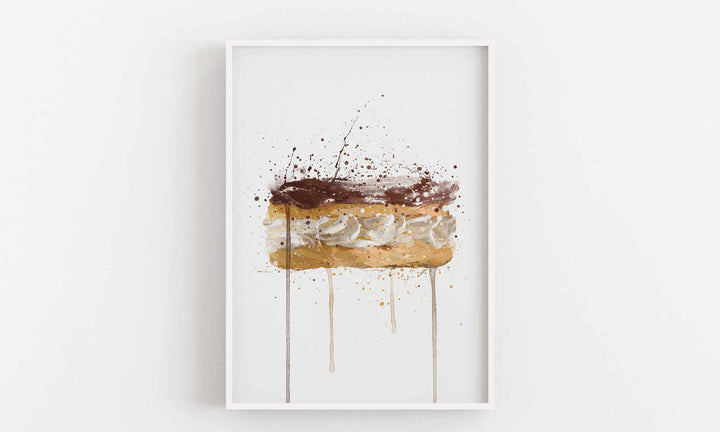 Patisserie Wall Art Print 'Chocolate Eclair'-We Love Prints
