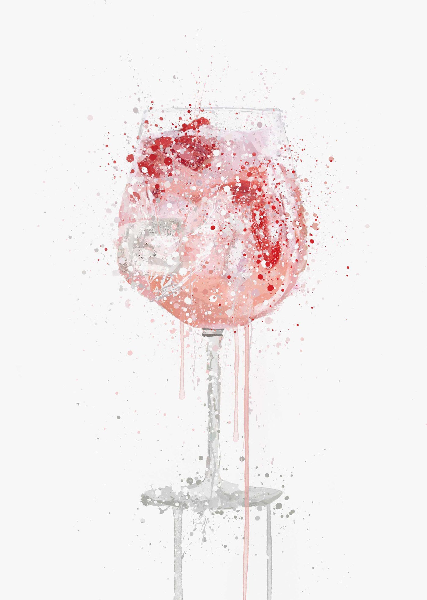 Pink Gin and Tonic 'Goblet' Wall Art Print-We Love Prints