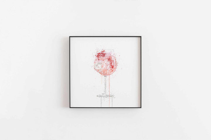 Pink Gin and Tonic 'Goblet' Wall Art Print-We Love Prints